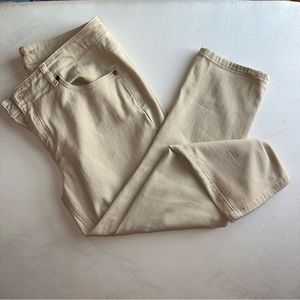 Khaki Denim Cropped Skinny Michael Kors Pants